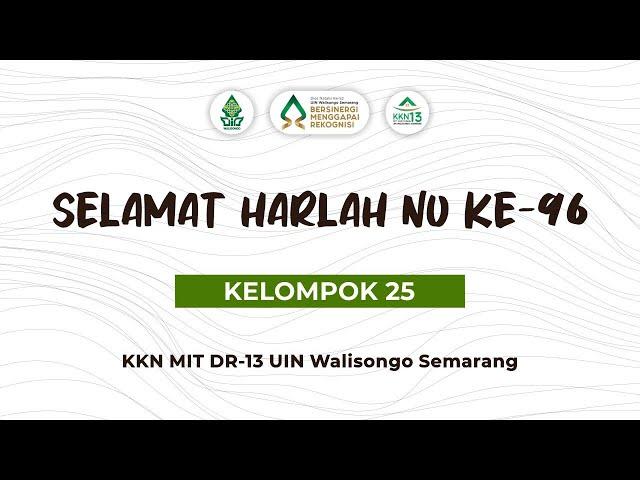 Ucapan Harlah NU ke-96  ||| KKN MIT DR 13 Kelompok 25