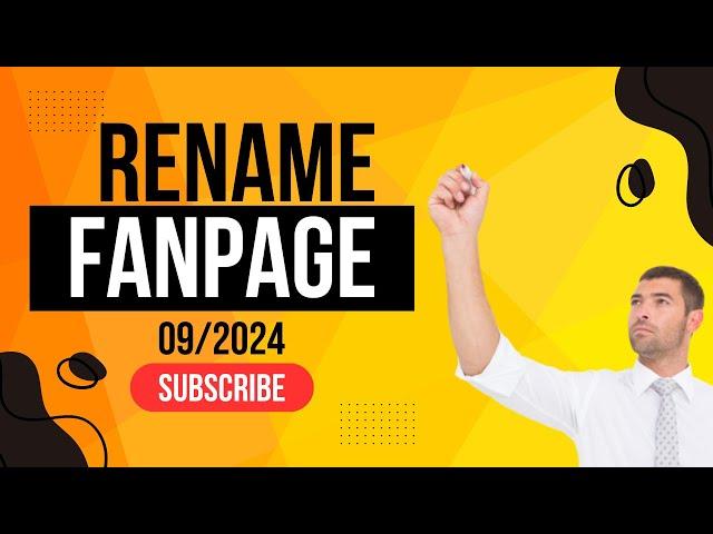 How To Change Facebook Page Name | Latest 2024 Trick