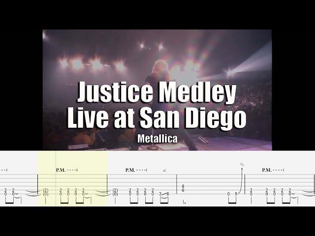 Justice Medley Live at San Diego '92 | Metallica | Guitar Tab & Playalong