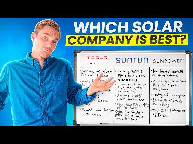 Tesla vs Sunrun vs SunPower. Which solar company is best?