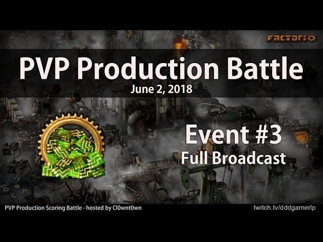 Factorio PVP Production Green Circuit Event #3 - 4-ways-to-win - Full