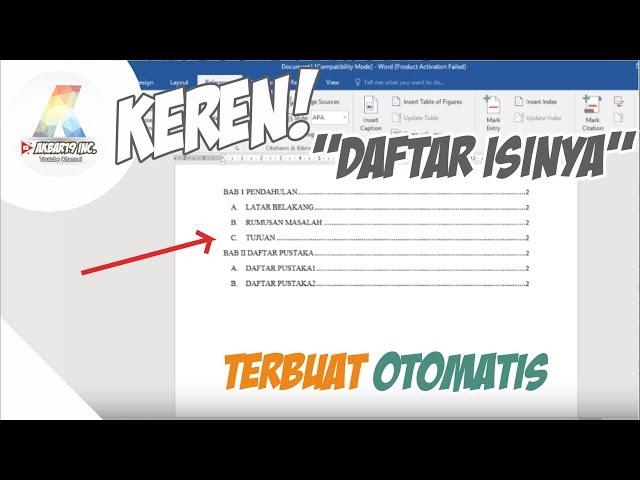 CARA MEMBUAT DAFTAR ISI OTOMATIS DI MICROSOFT OFFICE WORD MUDAH TANPA RIBET!