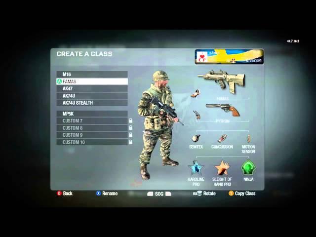 Black Ops: Best Classes to rank up fast