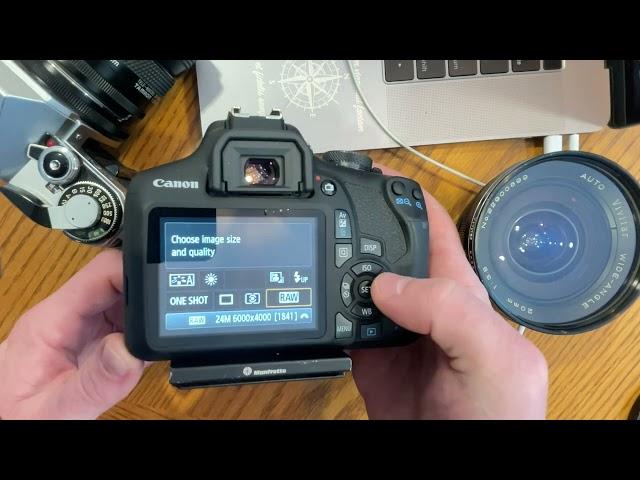 Changing to RAW on Canon Rebel T7