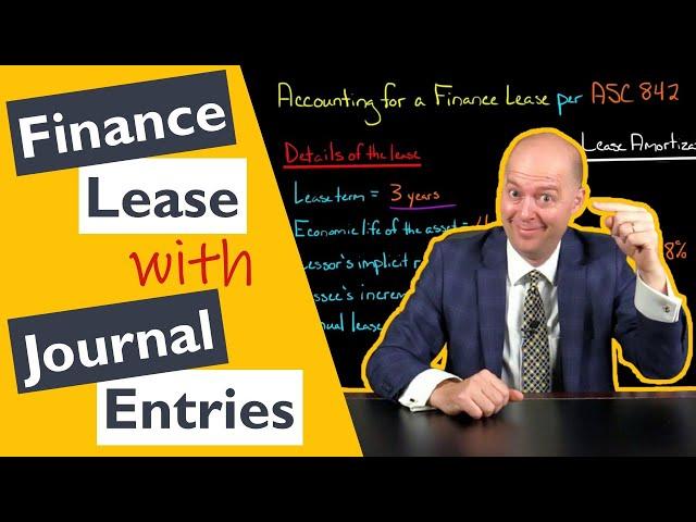 Finance Lease Example | Lessee | ASC 842