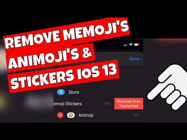 Remove Disable or delete Memojis Animojis or stickers from iphone or ipad