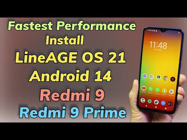 Install LineAgeOS 21 Android 14 ON Redmi 9 Redmi 9 Prime