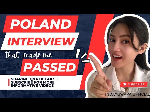 Poland Interview that made me PASSED! || Poland Interview Q&A