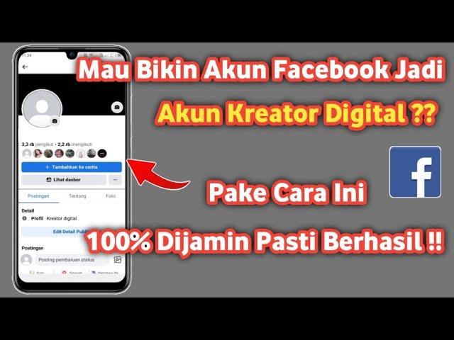 Cara bikin Akun facebook kreator digital | Mengubah akun facebook menjadi akun profesional