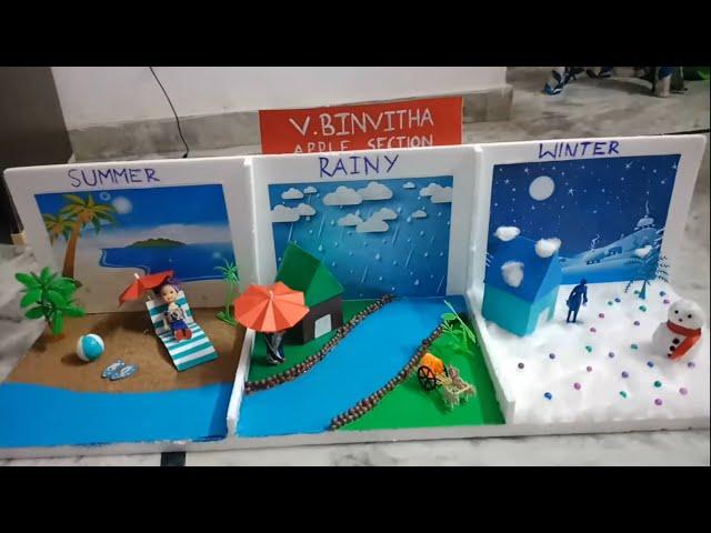 3D Model of Summer, Rainy and Winter seasons || School project 