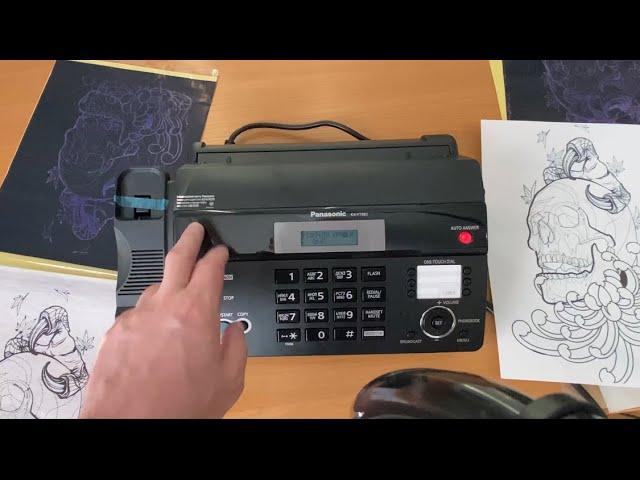 Тату принтер факс для трансфера. Fax machine to tattoo stencil copier.