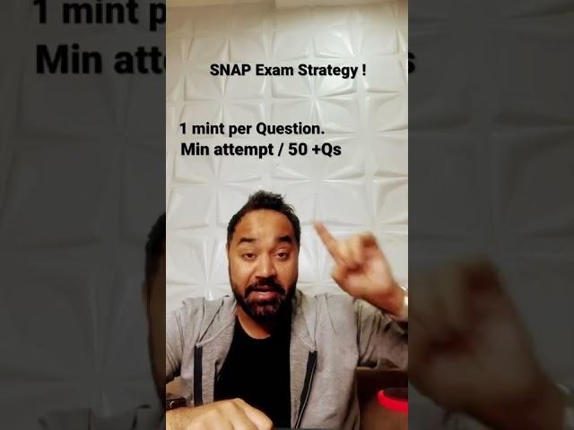 SNAP 2022 Exam Strategy | Cut offs | Attempt !