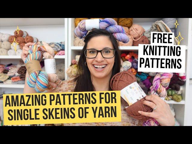 Knitting Patterns for Single Skein of Yarn | FREE Knitting Patterns