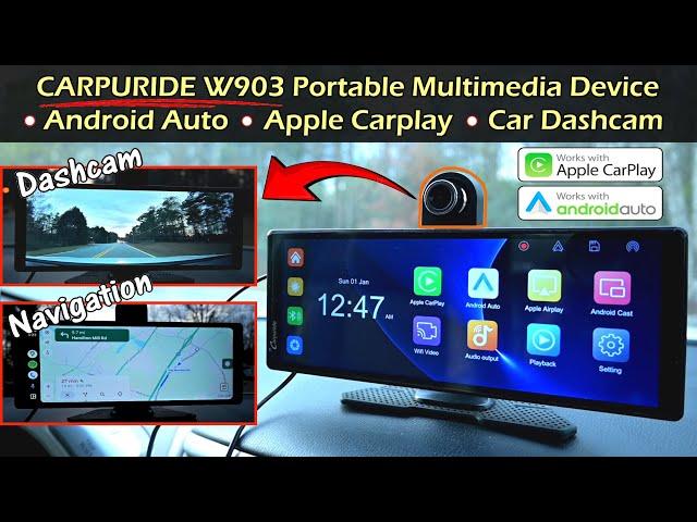 CARPURIDE W903 | Wide Screen Dash Camera & Android Auto / Apply CarPlay