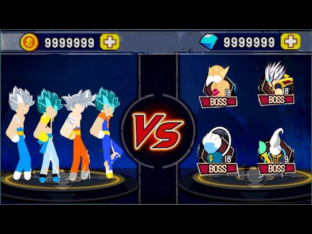 Stickman Warriors Story Mode | Vegito & Goku vs Toppo & Grand Priest