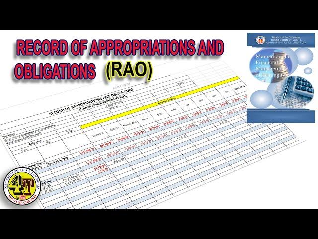 RECORD OF APPROPRIATIONS AND OBLIGATIONS (RAO) | BARANGAY ACCOUNTING