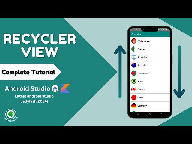 RecyclerView in android studio | 2024 [JellyFish] Tutorial | Kotlin