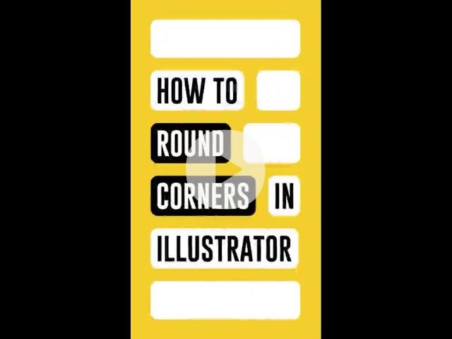 How to Round Corners in Illustrator #Shorts