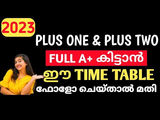 STUDY TIMETABLE FOR PLUS ONE AND PLUS TWO STUDENTS plus one timetable | Plus two timetable #+1 #+2