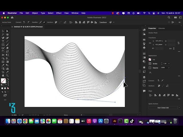 Create a nice Blend wave  with illustrator cc 2022