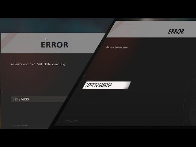 Black Ops Cold War - How to FIX  this Error ( Exit to Desktop and Sail 630 Nuclear Bug )