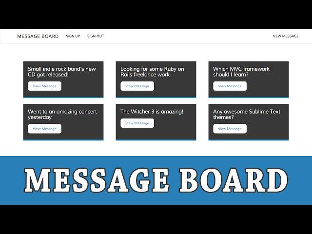 Ruby on Rails Tutorial | Building a Message Board