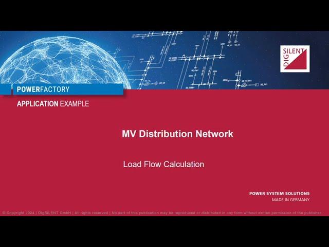 PowerFactory - MV Distribution Network - Load Flow