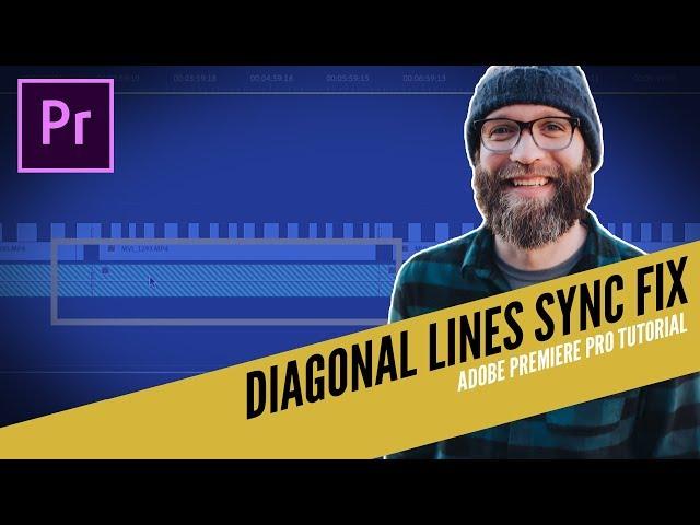 Diagonal Lines Sync Fix II Adobe Premiere Pro Tutorial