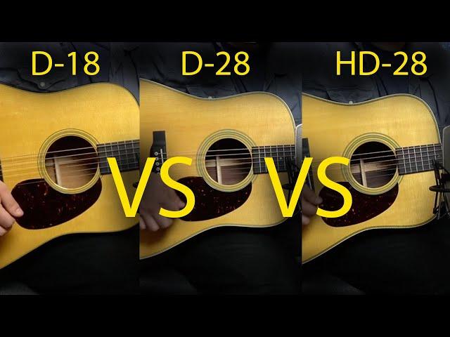 Martin Dread Throwdown : Martin D18 vs D28 vs HD28 :