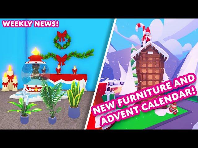 ️ ADVENT CALENDAR?!  3 New Furniture Packs! 🪴 Weekly News! ️ Adopt Me! on Roblox