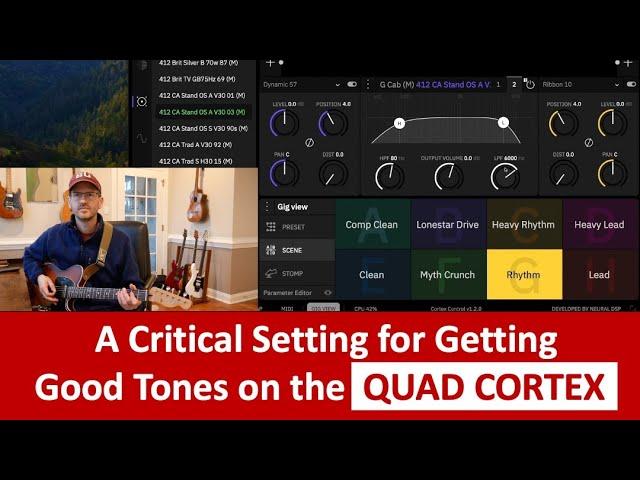 Key Setting for Getting Good Tones from A Modeler Like the Quad Cortex