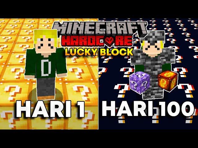 100 Hari di SUPERFLAT LUCKY BLOCK Minecraft Hardcore!