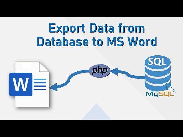 How to export data from Database to MS Word using PHP