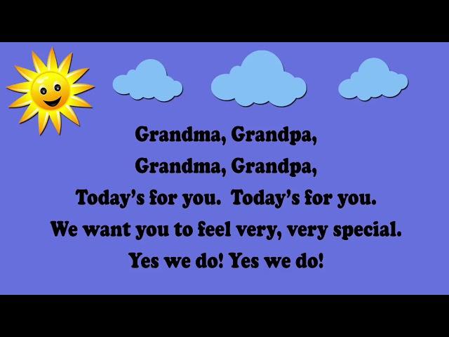 Grandma, Grandpa Grandparents Day Song   aka Are You Sleeping