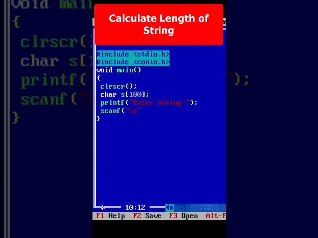 c program to calculate string length without using strlen function