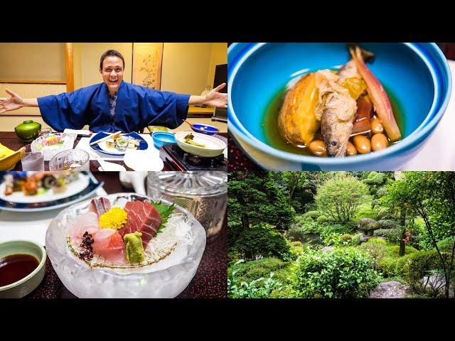 LUXURY JAPANESE FOOD - Multi-course Kaiseki at Traditional Onsen Hotel in Hakone, Japan!