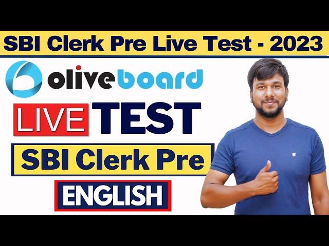 Oliveboard | SBI Clerk Live Test 2023 | Complete English Live Solution | StudyQuick by Varun Chitra