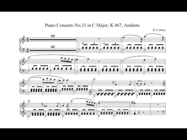 Mozart   Piano Concerto No  21 in C major, K 467   Andante