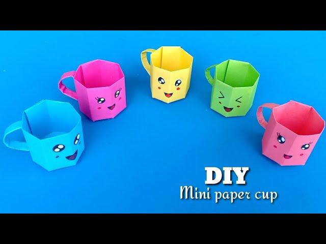 DIY MINI PAPER CUP / Paper Crafts For School / Paper Craft / Easy origami paper cup / Origami