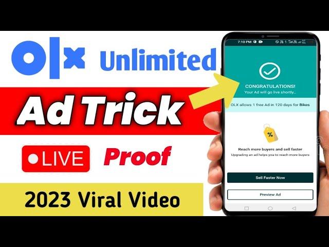 OLX Unlimited Ads Trick 2023 (100%Working Trick) |Olx में Free Unlimited Ads कैसे लगायें|