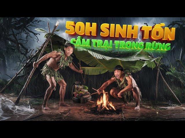 PHD - 50 Giờ Cắm Trại Sinh Tồn Trong Rừng - Cắm Trại 1 Sao Vs 5 Sao - 50 Hours Survival Camping