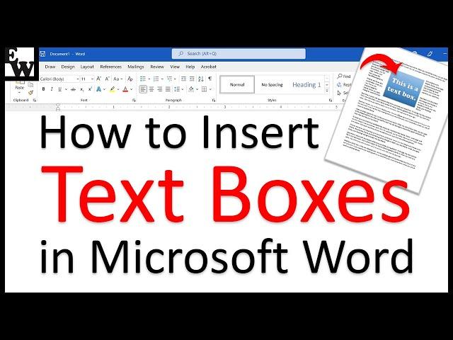 How to Insert Text Boxes in Microsoft Word