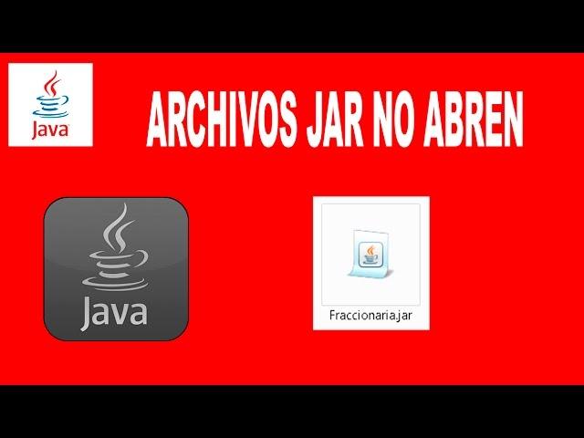 ARCHIVOS JAR NO ABREN