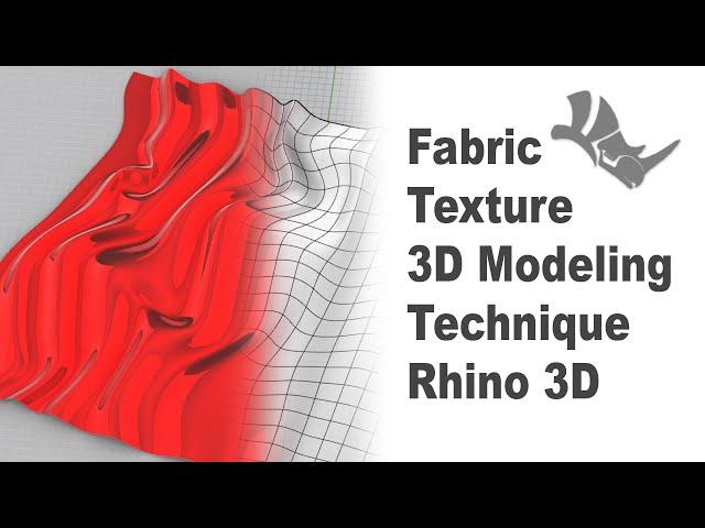 Create Fabric Texture in Rhino 3D Tutorial- Beginner CAD #440