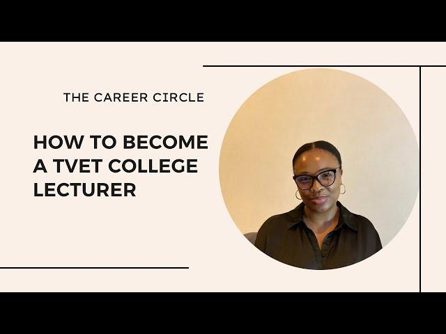 Becoming a TVET college lecturer in South Africa #education #southafrica #highereducation