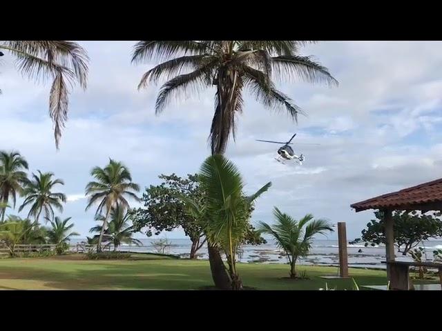 Bell-407 gxp, N 536 PW, landing La Olla de Pachuco, Palenque, Panamá