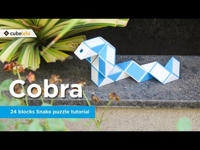 24 Blocks Snake Puzzle Tutorial I Blue Cobra I Cubelelo