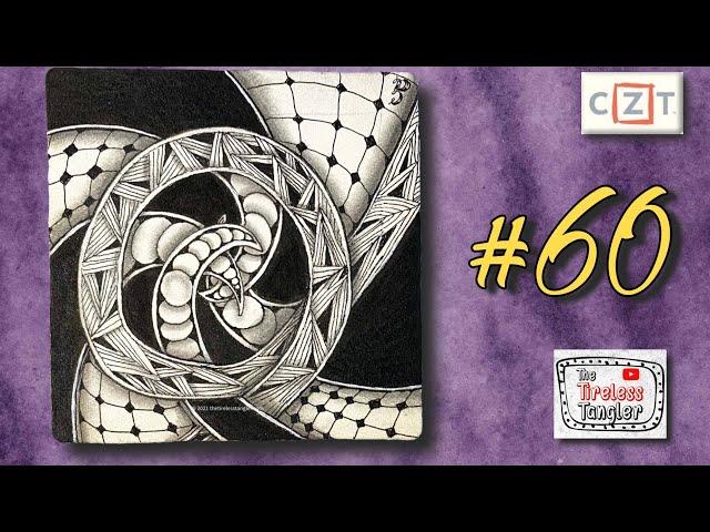 CIRQUITAL & SHARD || 100 Days of Zentangle ® 2021 || Day 60