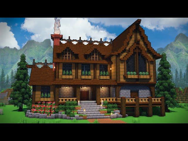 Minecraft: How To Build a Dark Oak Cottage | Tutorial