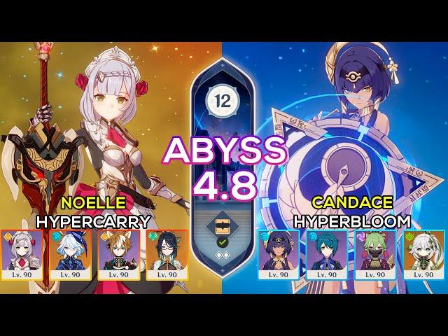 Noelle Hypercarry & Candace Hyperbloom - Spiral Abyss 4.8 - Genshin Impact